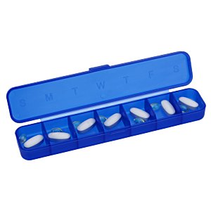 Additional Image 2 - a blue pill box with white writing