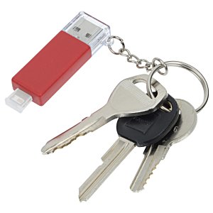 Additional Image 2 - a key chain with a keychain and a flash drive