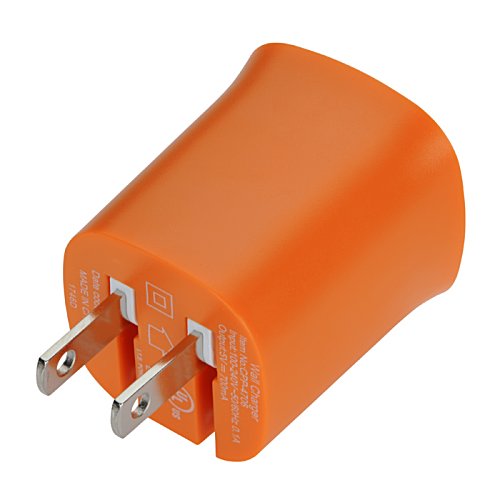 Additional Image 2 - an orange adapter with metal plugs