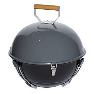 Additional Image 3 - a round black grill with a handle