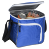 Additional Image 1 - a blue cooler bag with a zipper
