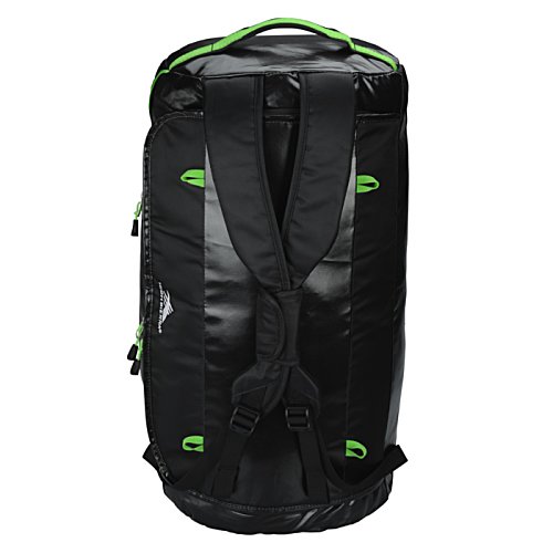 Additional Image 3 - a black and green duffel bag