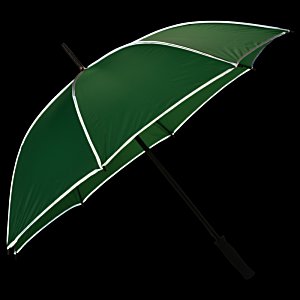 Additional Image 1 - a green umbrella with white stripes