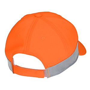 Additional Image 1 - an orange hat with a grey band