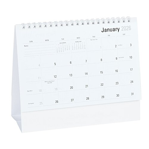 Additional Image 2 - a white calendar with a spiral bound