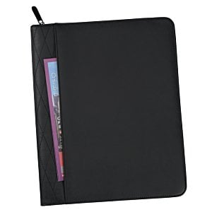 Additional Image 1 - a black notebook with a zipper