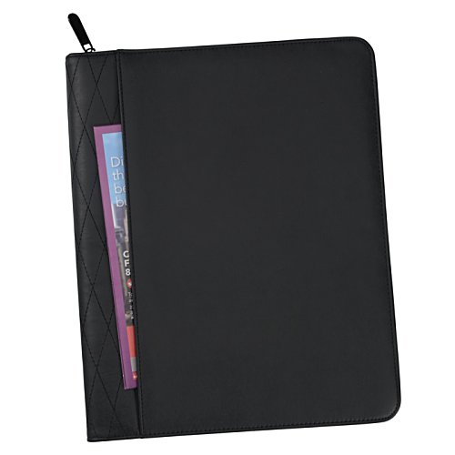 Additional Image 1 - a black notebook with a zipper