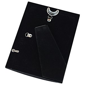 Additional Image 1 - a black rectangular object with a black ribbon
