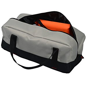 Additional Image 2 - a grey bag with a black strap