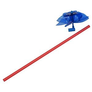 Additional Image 2 - a blue umbrella on a red stick