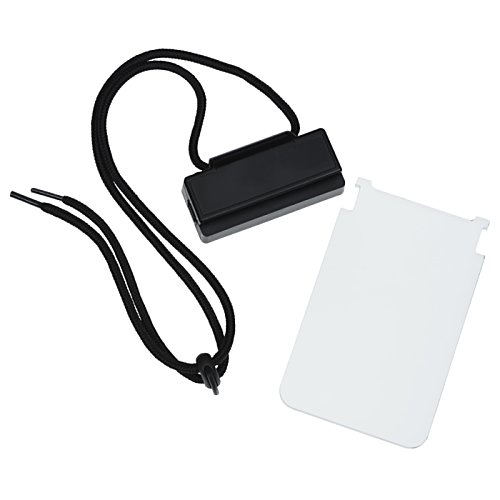 Additional Image 1 - a black strap with a white card