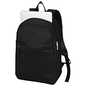 Additional Image 1 - a black backpack with a white paper in it