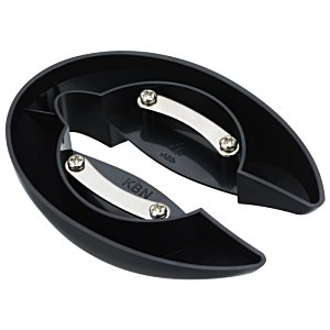 Additional Image 1 - a black circular object with silver handles