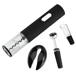 Additional Image 4 - a black and silver wine opener