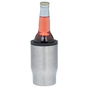 Additional Image 4 - a silver and black bottle with a red liquid inside