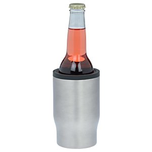 Additional Image 4 - a silver and black bottle with a red liquid inside