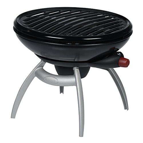 Additional Image 2 - a black round grill on white legs