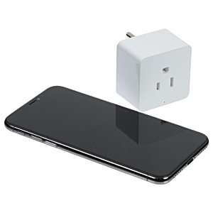 Additional Image 2 - a black cell phone and a white cube