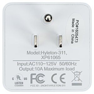 Additional Image 3 - a white square object with two plugs