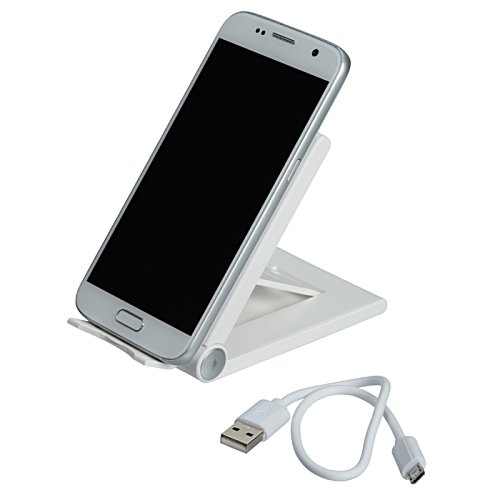 Additional Image 4 - a white cell phone with a white cord
