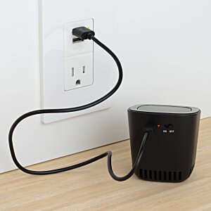 Additional Image 3 - a black electrical outlet with a black cord