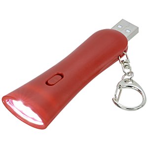 Additional Image 3 - a red flashlight with a keychain