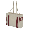 View Image 2 of 4 of Fletcher 16 oz. Cotton Striped Tote - Embroidered