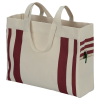 View Image 3 of 4 of Fletcher 16 oz. Cotton Striped Tote - Embroidered