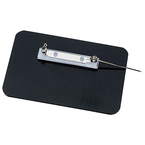 Additional Image 1 - a black clipboard with a silver metal strip