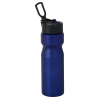 Additional Image 1 - a blue water bottle with a black lid