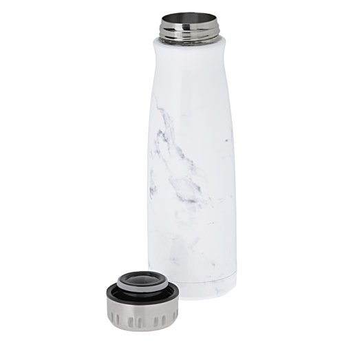 Additional Image 1 - a white and silver water bottle