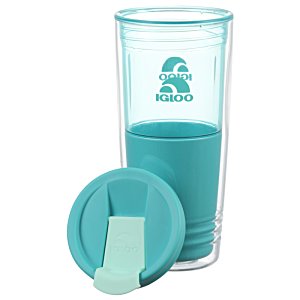 Additional Image 2 - a blue glass with a blue lid and a blue lid