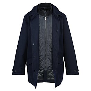 Additional Image 1 - a black coat with a grey shirt