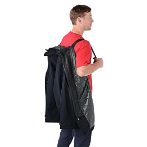 Additional Image 2 - a man in a red shirt and blue jeans with a black jacket over his back