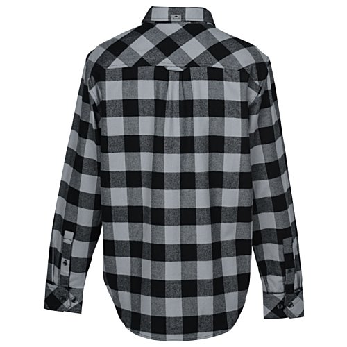 Additional Image 1 - a black and grey flannel shirt