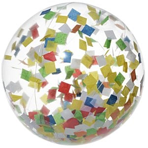 Additional Image 2 - a white ball with multicolored confetti