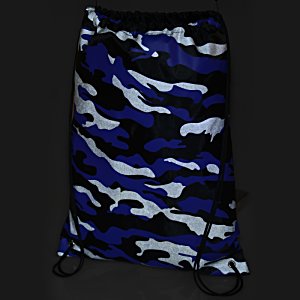 Additional Image 1 - a blue and white camouflage skirt