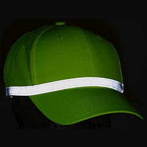 Additional Image 2 - a green hat with a white stripe