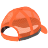a orange hat with a mesh back
