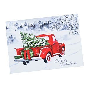 Additional Image 2 - a red truck with a christmas tree in the back