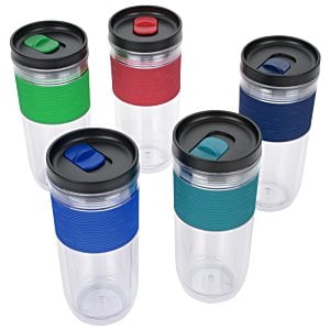 Additional Image 1 - a group of plastic containers with different colored lids