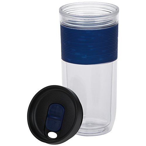 Additional Image 2 - a plastic water bottle with a blue lid