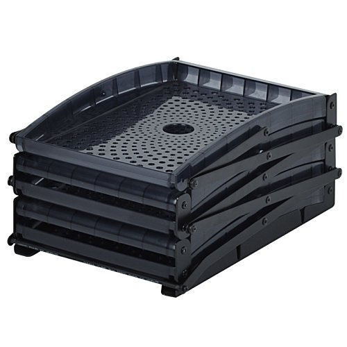 Additional Image 2 - a stack of black plastic containers