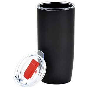 Additional Image 2 - a black cup with a red lid