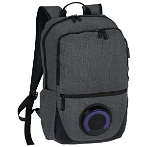 Additional Image 4 - a black backpack with a blue circle on it