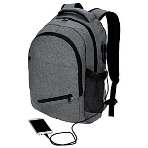 Additional Image 1 - a grey backpack with a cord