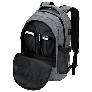 Additional Image 2 - a grey backpack with black straps