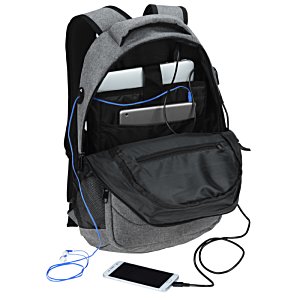 Additional Image 4 - a black backpack with a cord