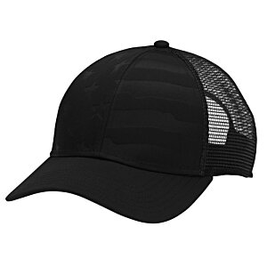 Additional Image 1 - a black hat with a mesh back