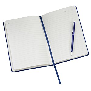 Additional Image 2 - a white notebook with blue pencils
